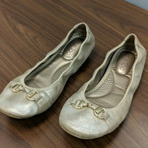 Gold Ballet Flats